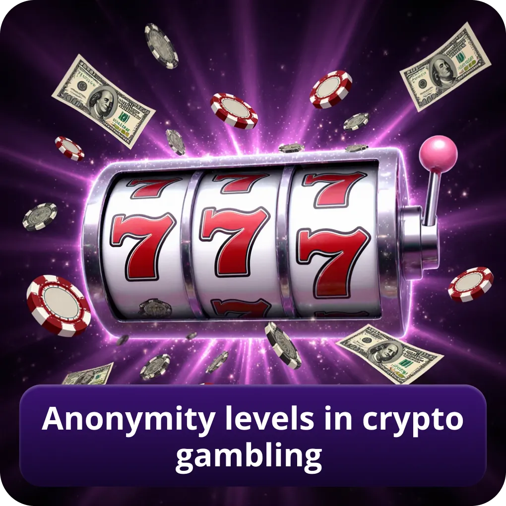 Anonymity levels in crypto gambling