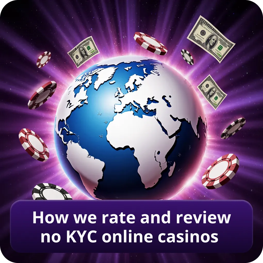 How we rate and review no KYC online casinos