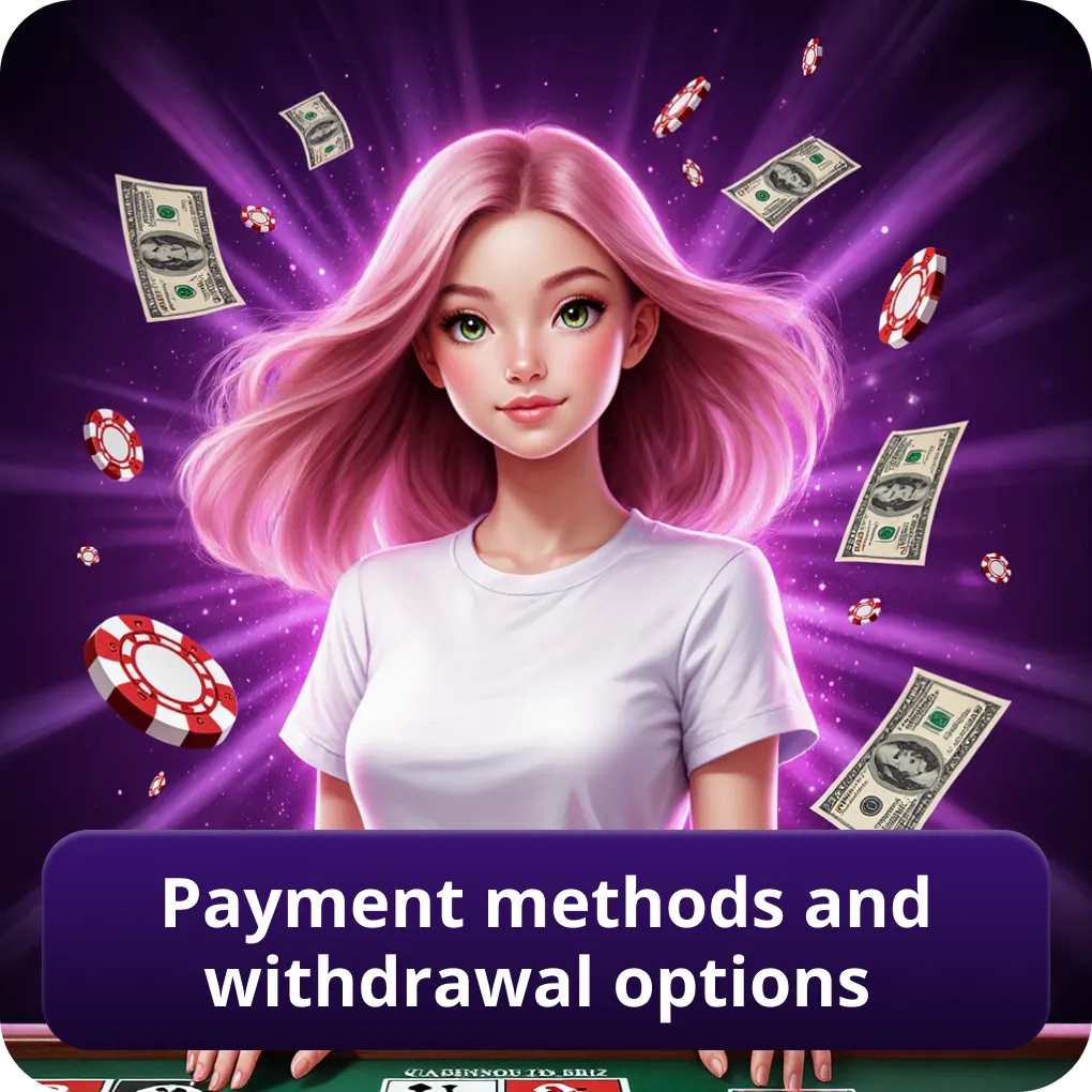 Payment methods and withdrawal options