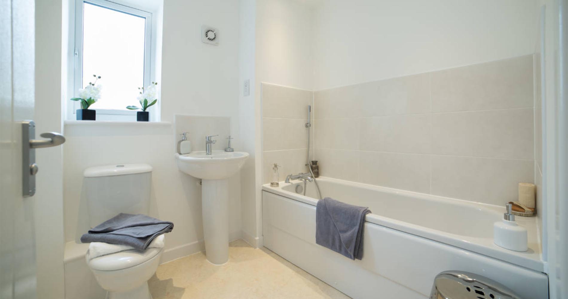 Roundswell new build home bathroom